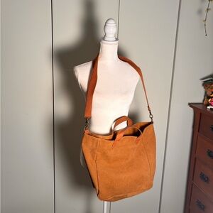 Thirty-One Window Shopper crossbody tote in Vintage Maple